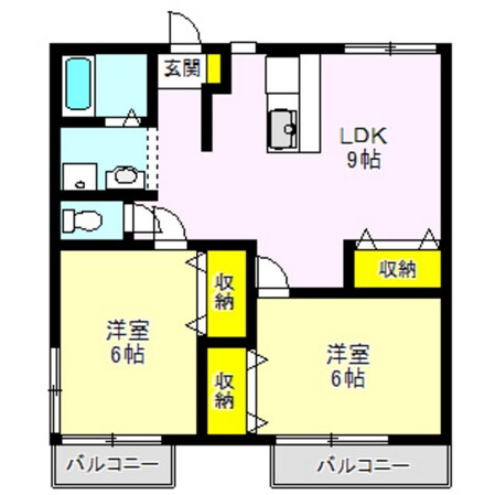 エスパシオＢ棟の物件間取画像